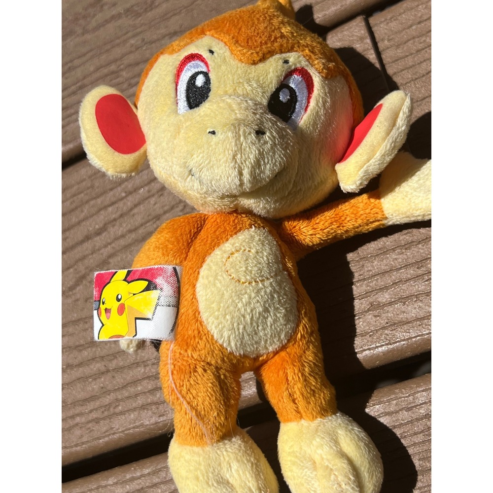 Pokemon Chimchar Plush Orange Fire Monkey 8.5" Jakks Pacific Toy Stuffed Animal